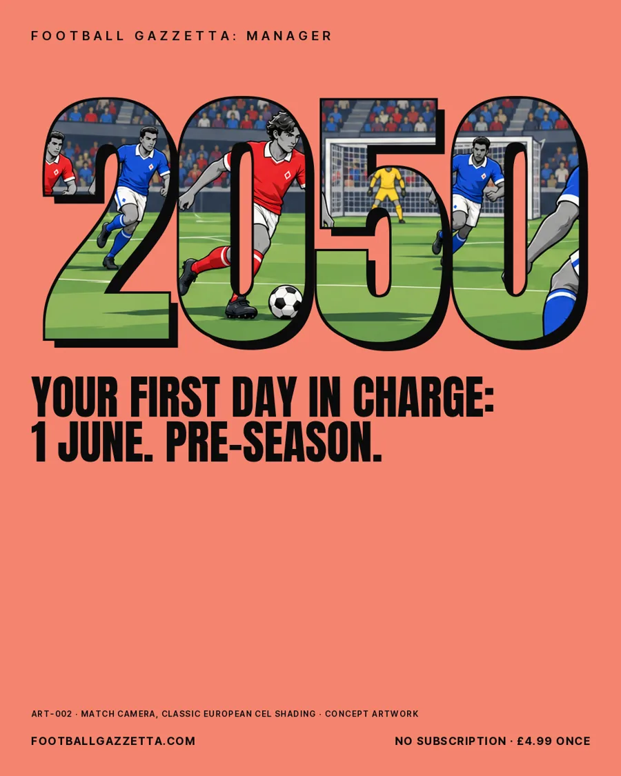 Campaign poster: the word Sacked cut from the match camera