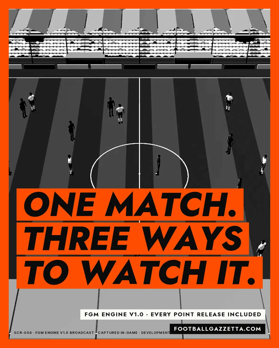 Campaign poster: One match, three ways to watch it